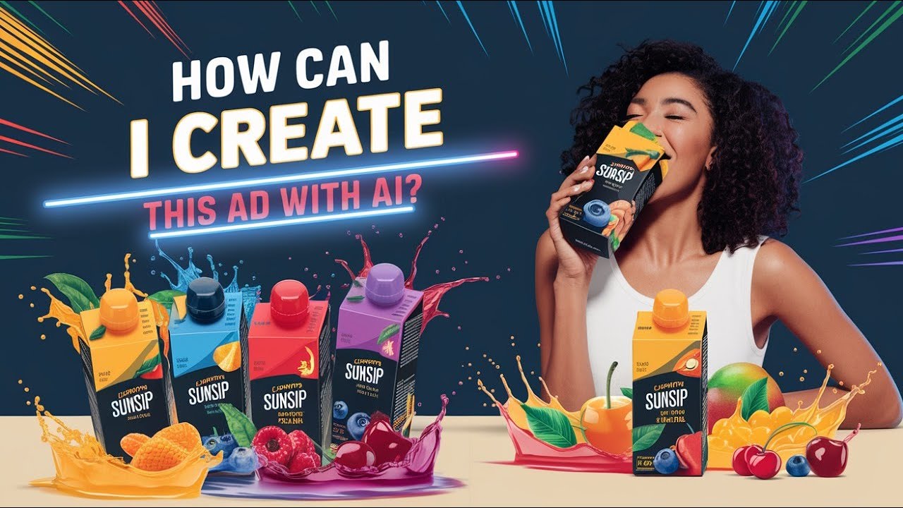 How to Create Eye-Catching Ads with AI! | SUNSIP Juice Ad Made with AI