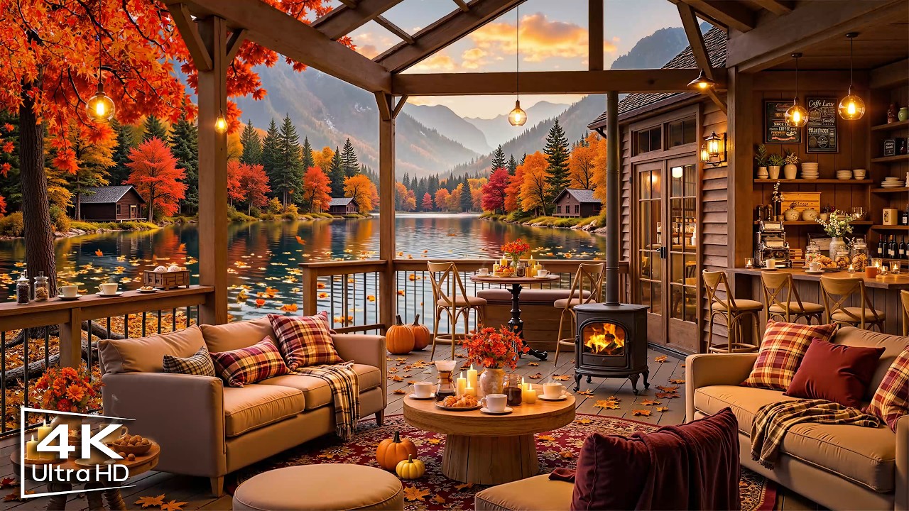 Smooth Autumn Jazz Music at Cozy Coffee Shop Ambience 🍂 Relaxing Jazz Instrumental Music for Work