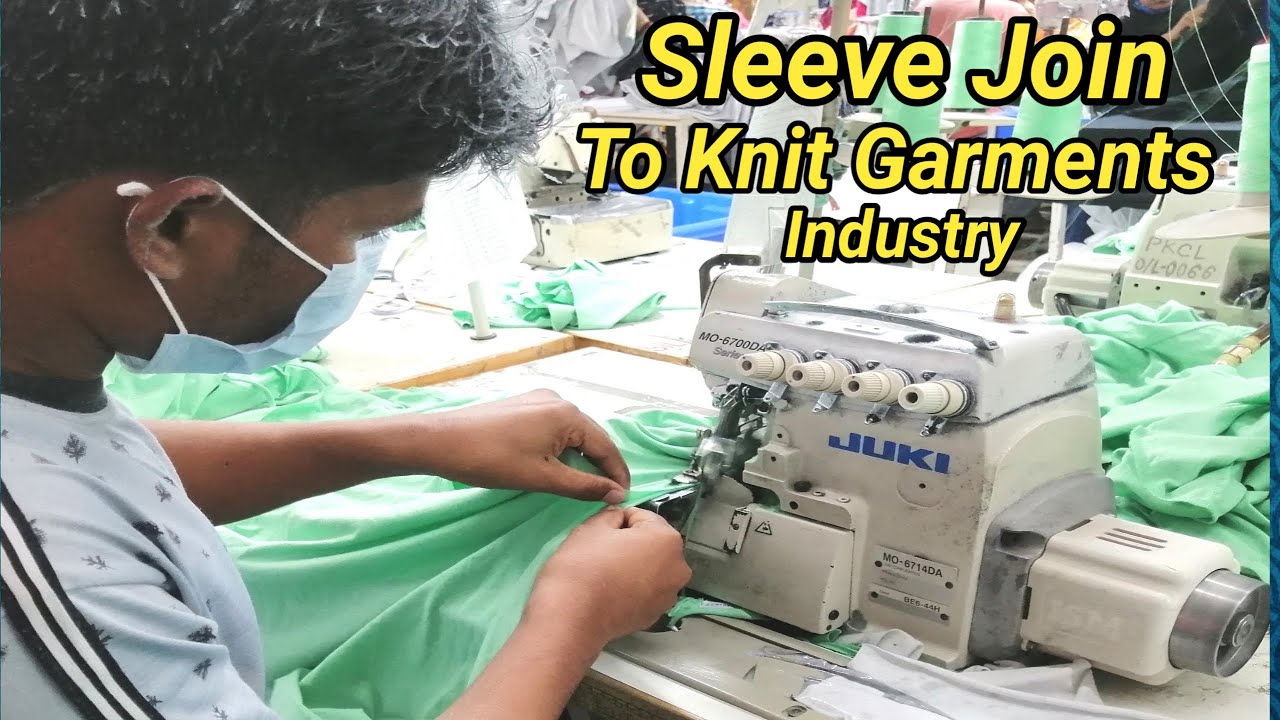 Sleeve Join By Over Lock Machine In Garments Industry