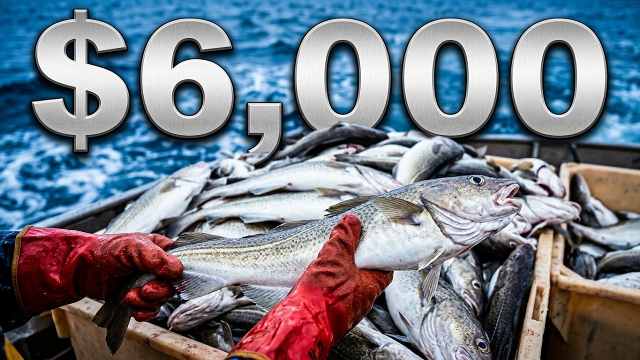 Massive Catch! Making $6000 After a Few Hours of Jigging For Cod (Skrei) in Norway!