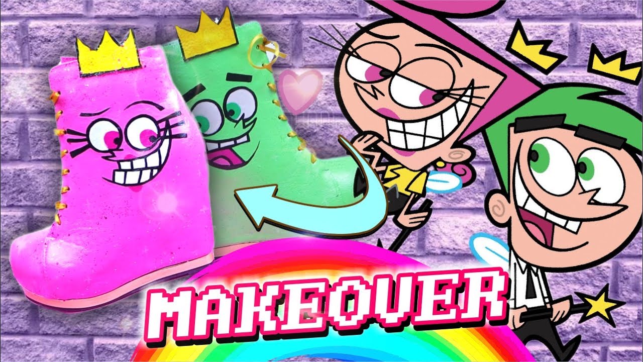Hacemos ZAPATOS de los PADRINOS MAGICOS EPICOSSSSS 😍🌈MAKEOVER #6