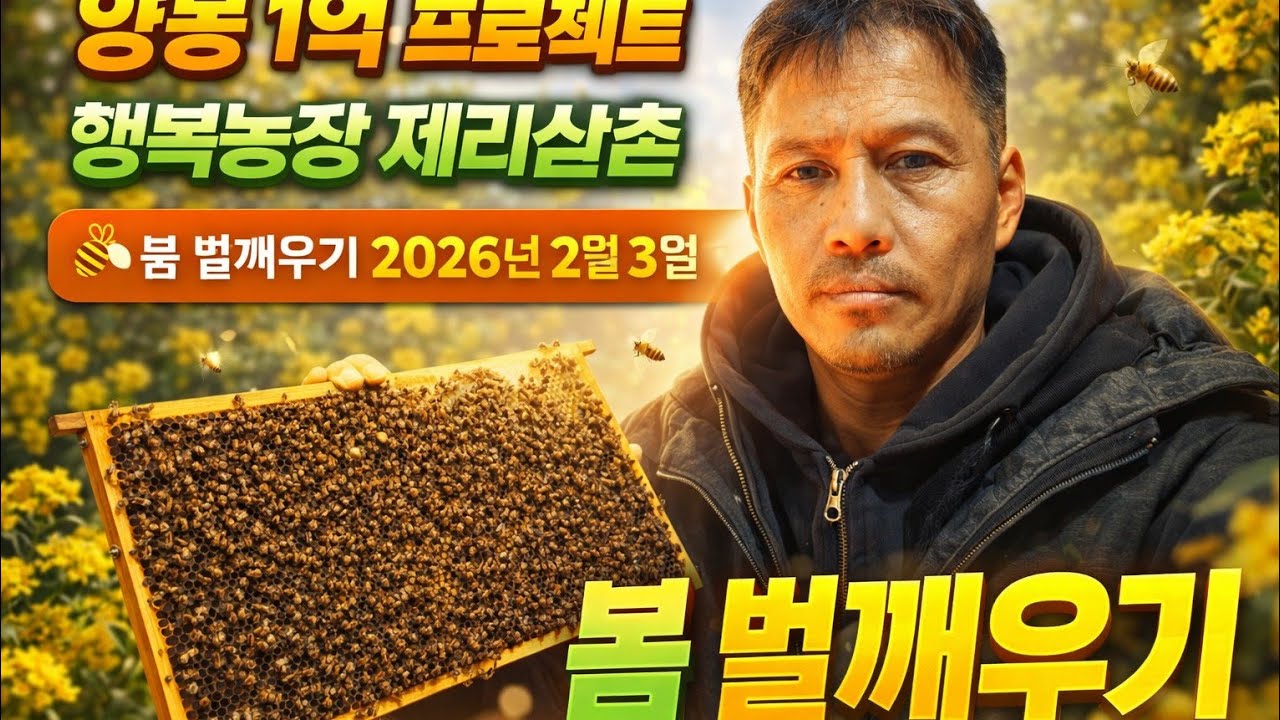 행복농장 제리삼촌 | 양봉 1억 프로젝트 봄 벌깨우기 2026년 2월 3일 100 Million Beekeeping Project February 2026