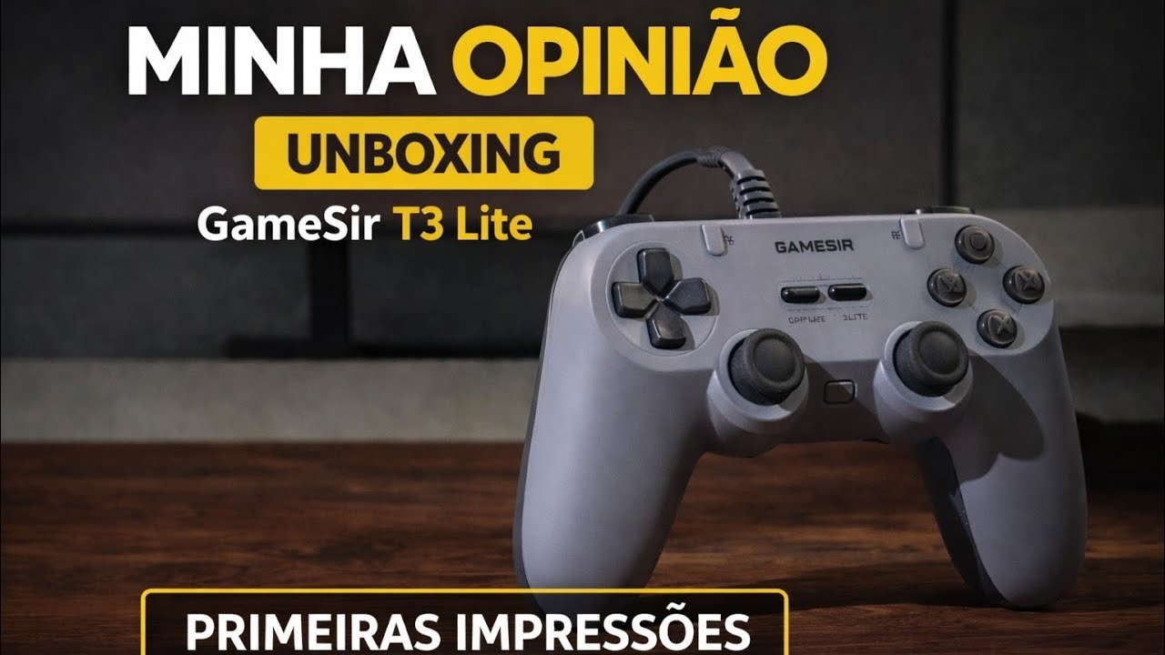 Unboxing GameSir T3 Lite primeiras impressões #gamesir #controle #gamer #pc #unboxing