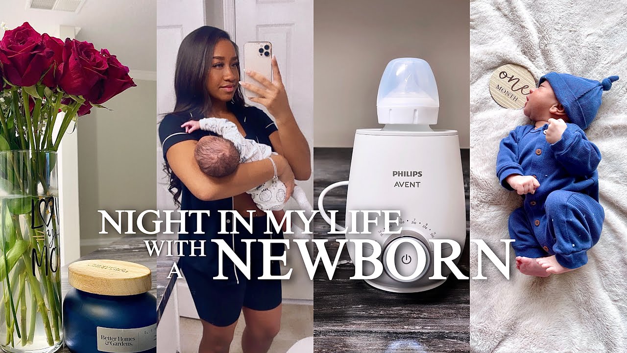 A REALISTIC NIGHT IN MY LIFE WITH A NEWBORN♡ BATH TIME + FEEDING + CLEANING & MORE!