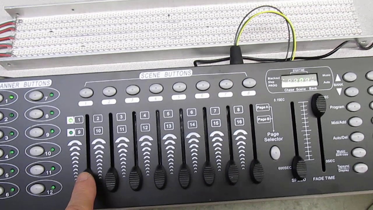 SP201E to WS2812 LED strips DMX control