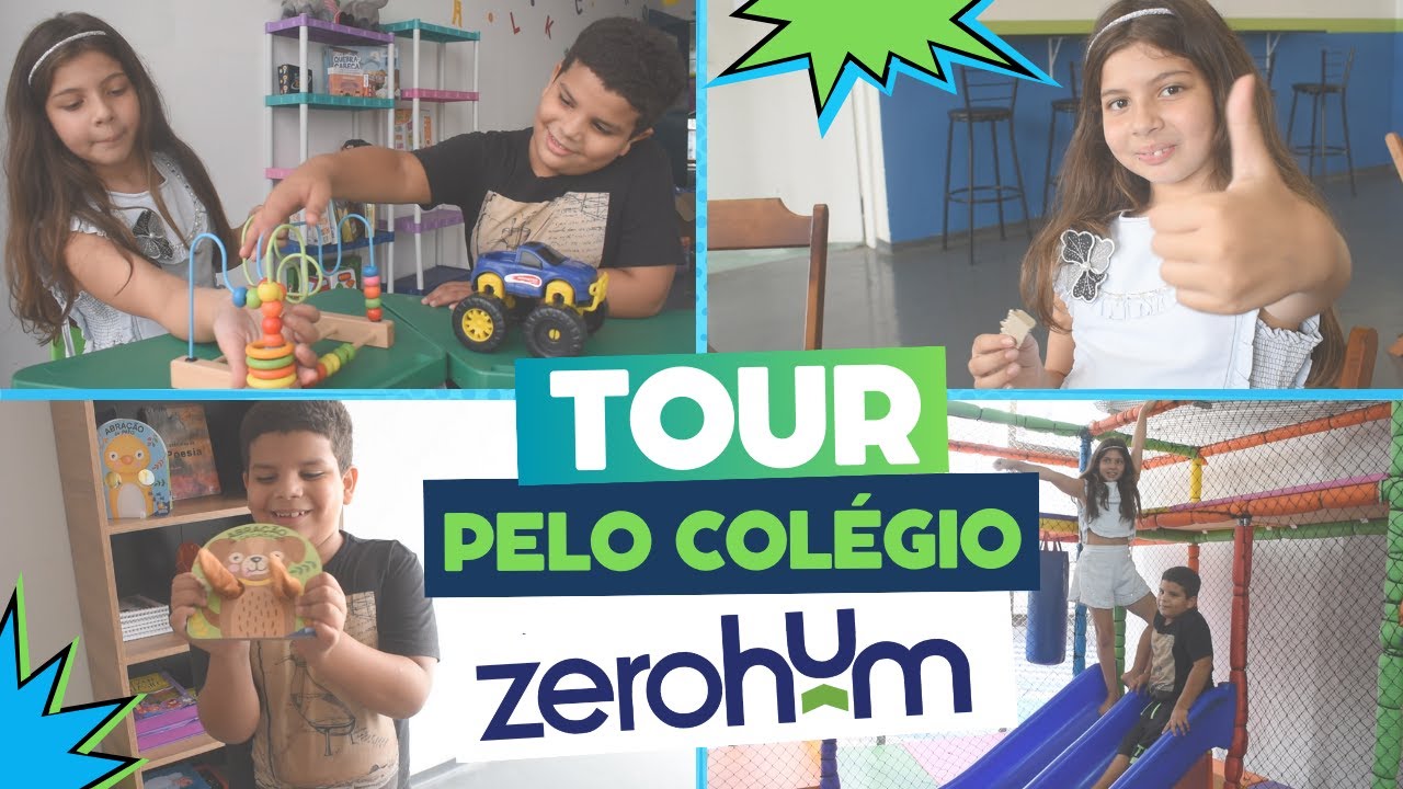 VEM CONHECER O COLÉGIO E CURSO ZEROHUM | TOUR COM Rebeca e Gael 📝📚💚