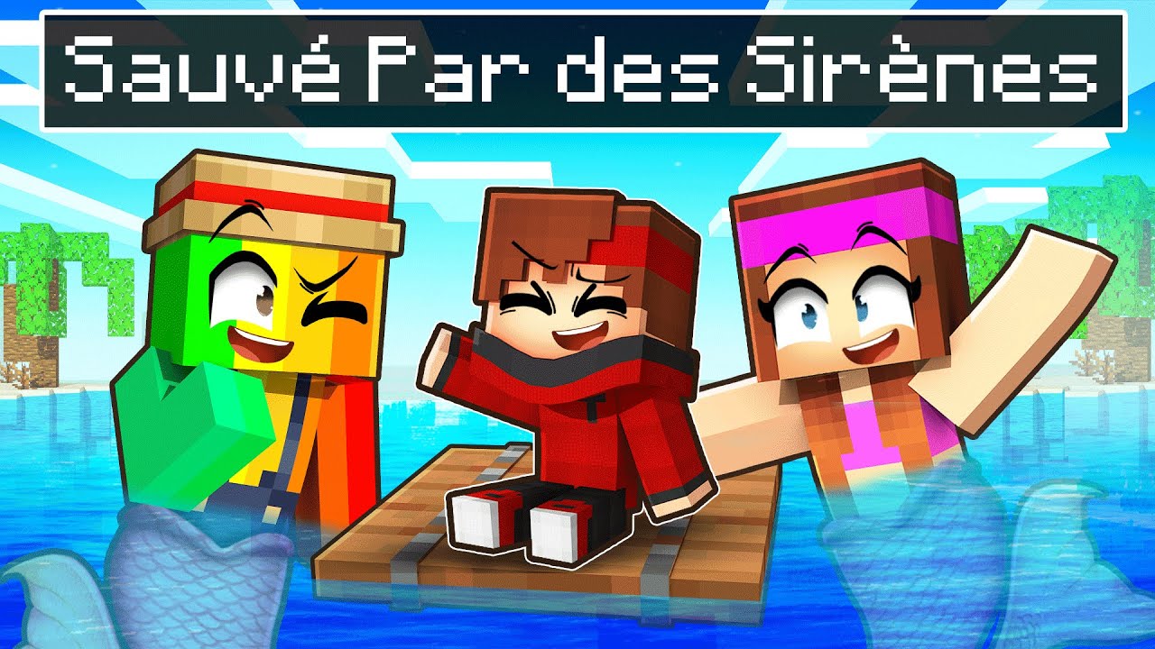 Adopté par une FAMILLE DE SIRÈNE sur Minecraft !