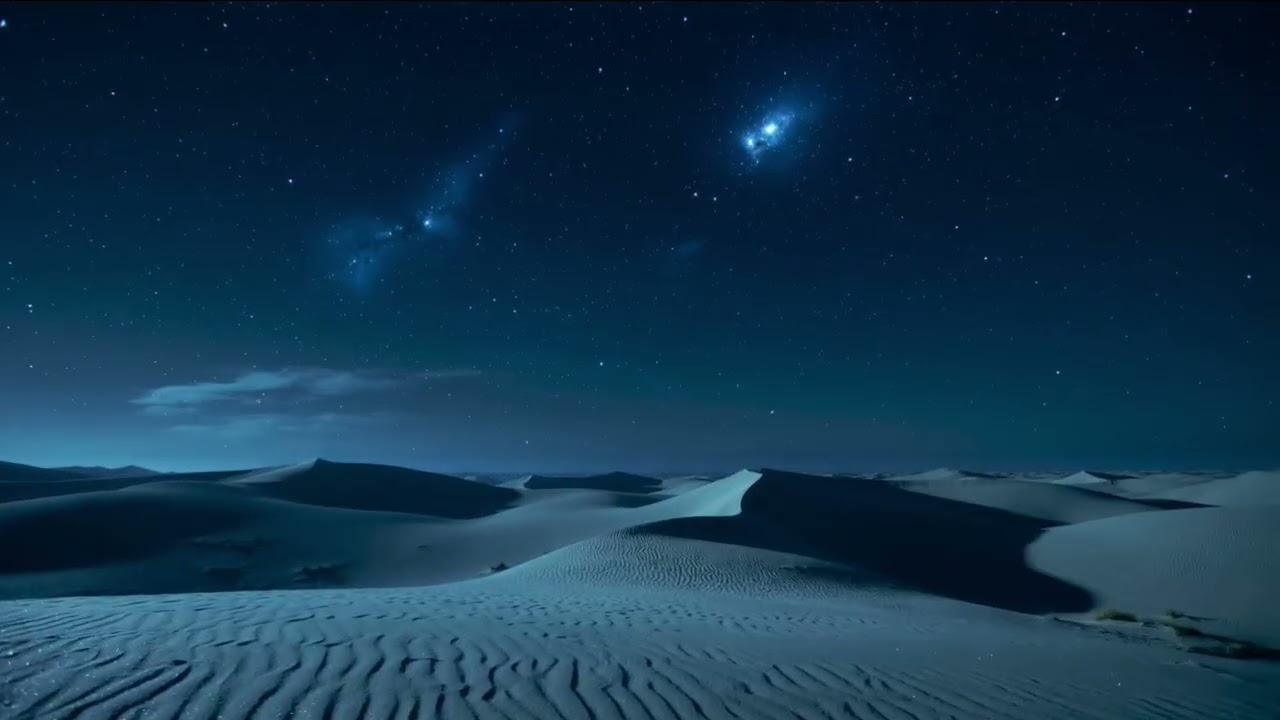 Silent Desert Night 🌌 | Starry Sky Ambience for Deep Sleep & Overthinking (9 Hours)