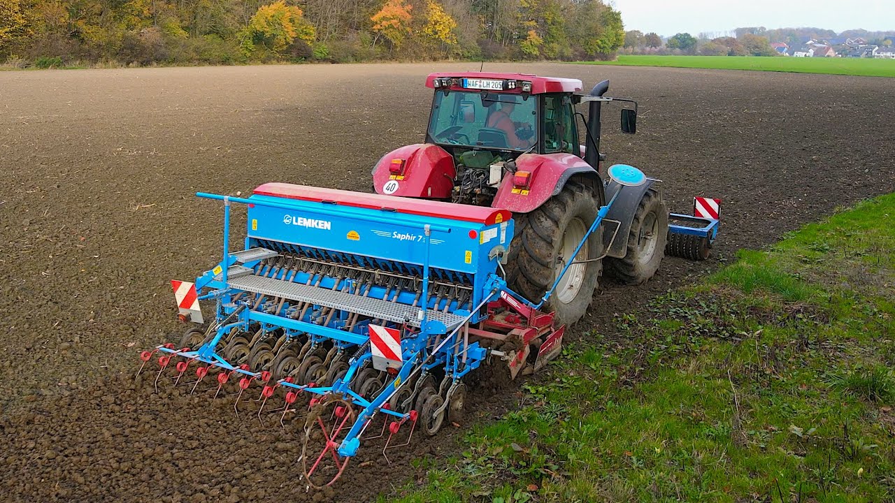 Weizen Sähen mit LEMKEN Saphir 7 und CASE CVX 1135 | 2022 4K