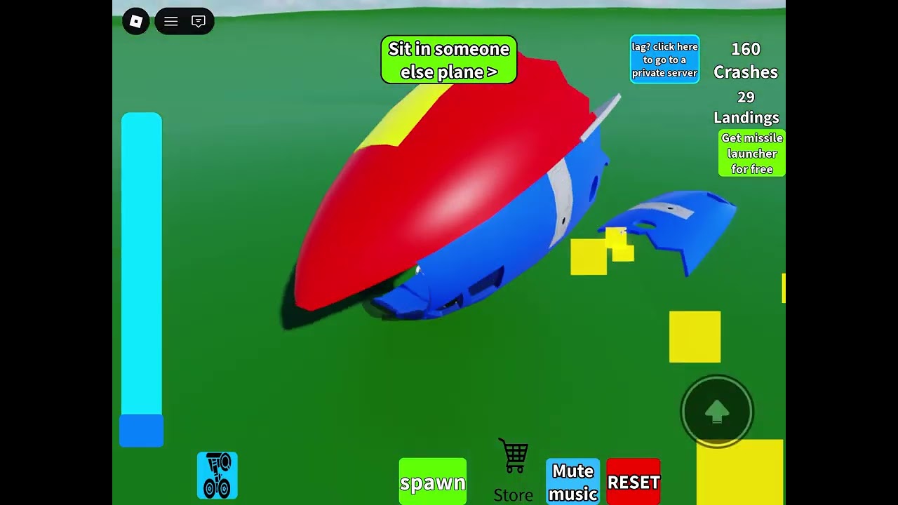 Playing crash or land(Roblox)