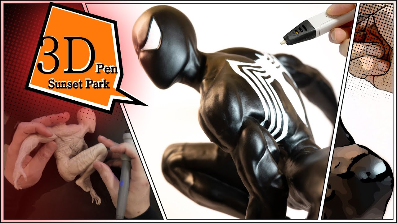 [3D Pen + Brick] 심비오트에 감염된 스파이더맨 만들기 making Symbiote Spider-man
