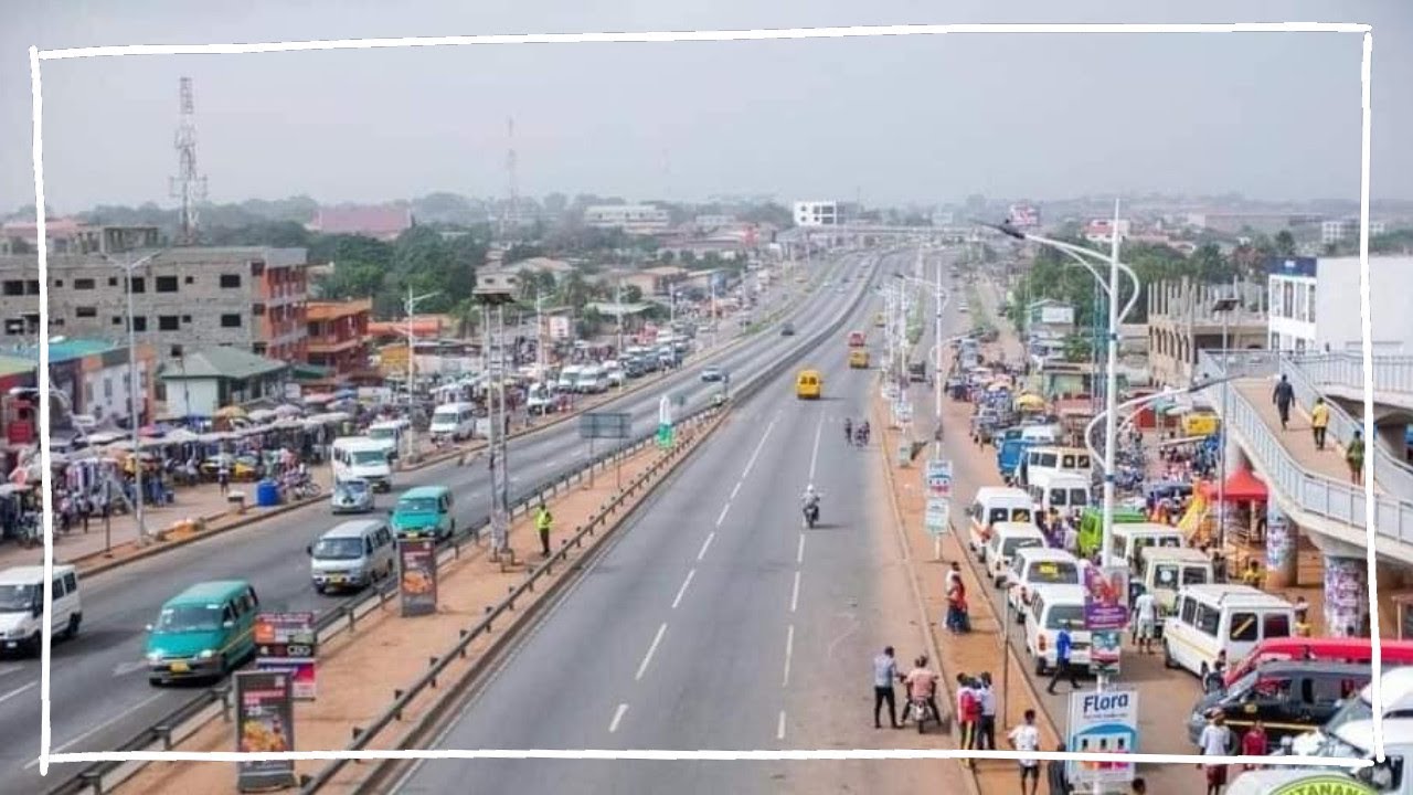 Driving from the University of Ghana to Lakeside Estates, Ashaley Botwe in Accra.