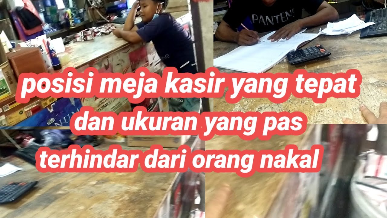 Toko sembako!! Posisi yang tepat dan ukuran yang pas buat meja kasir ditoko semi grosir