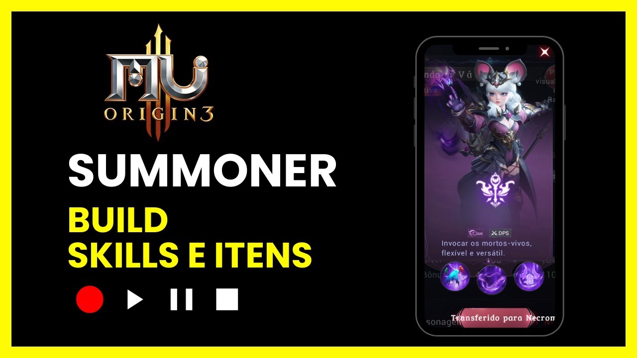 Summoner Necromante Build Completa – Skills, Atributos, Itens e Dicas! | MU Origin 3
