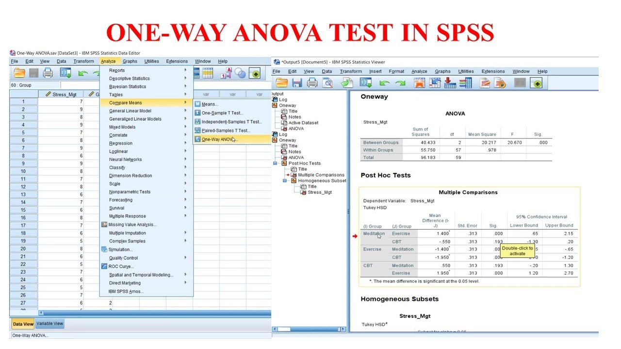 One-Way ANOVA in SPSS