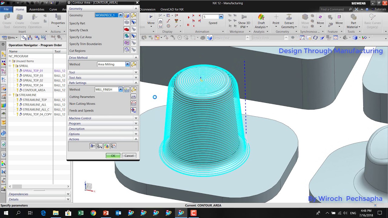 NX CAM 12 0 2 Spiral