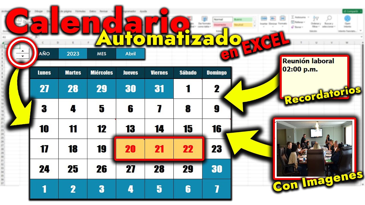 Organiza tus días | Como crear un calendario Mensual Perpetuo en Excel que resalte días festivos