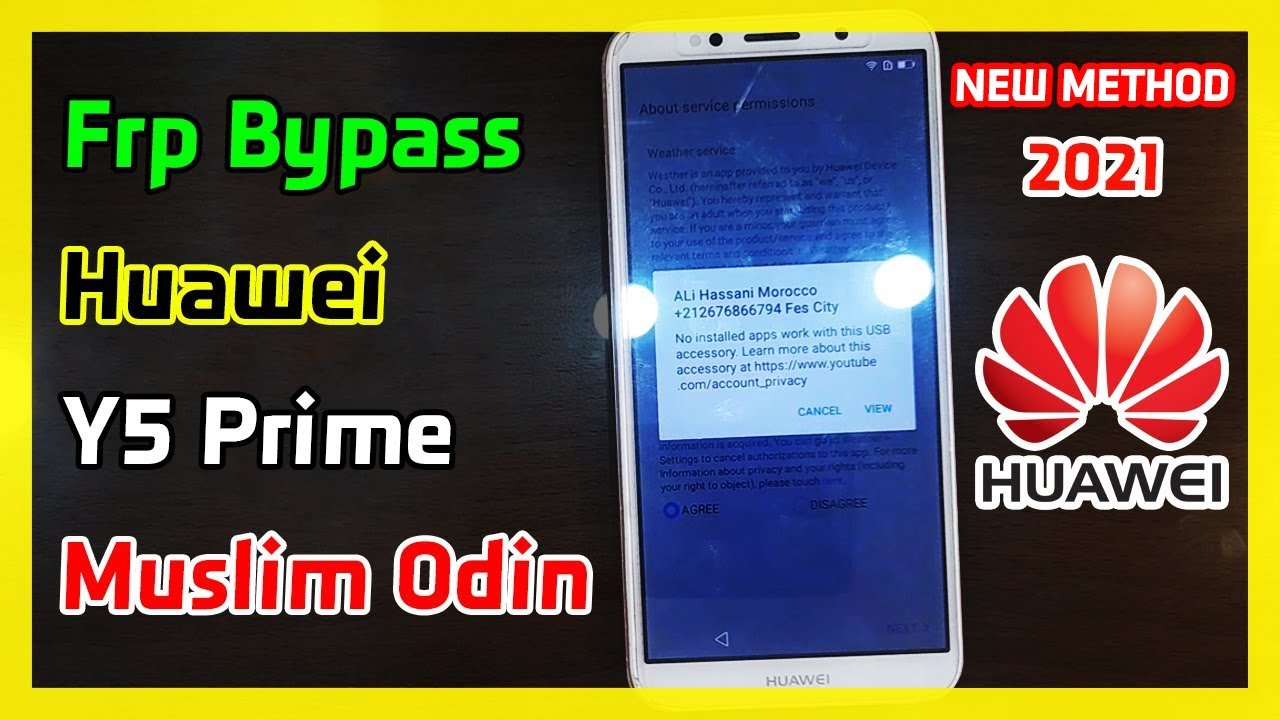 Frp Bypass Huawei Y5 Prime 2018 DRA-LX2 NEW METHOD 2021 | Muslim Odin