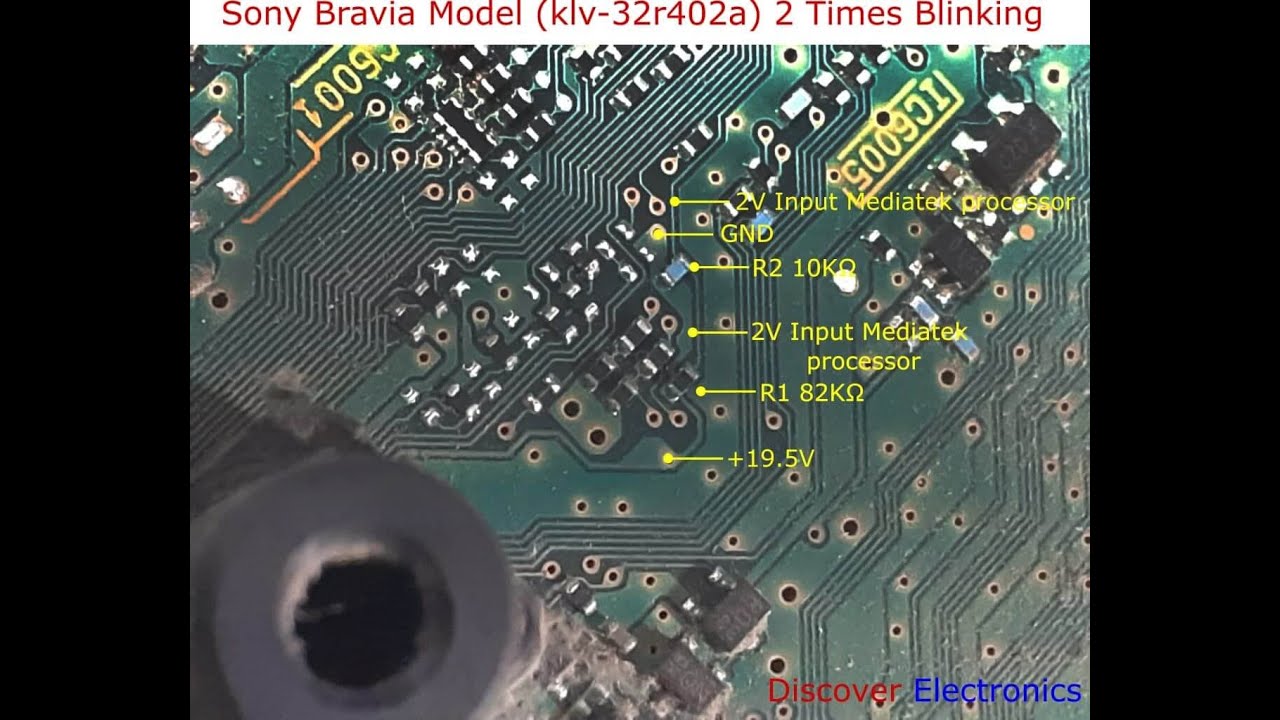 Sony LED TV  Red light 2 Times Blinking Problem Solution in hindi | Discover electronics