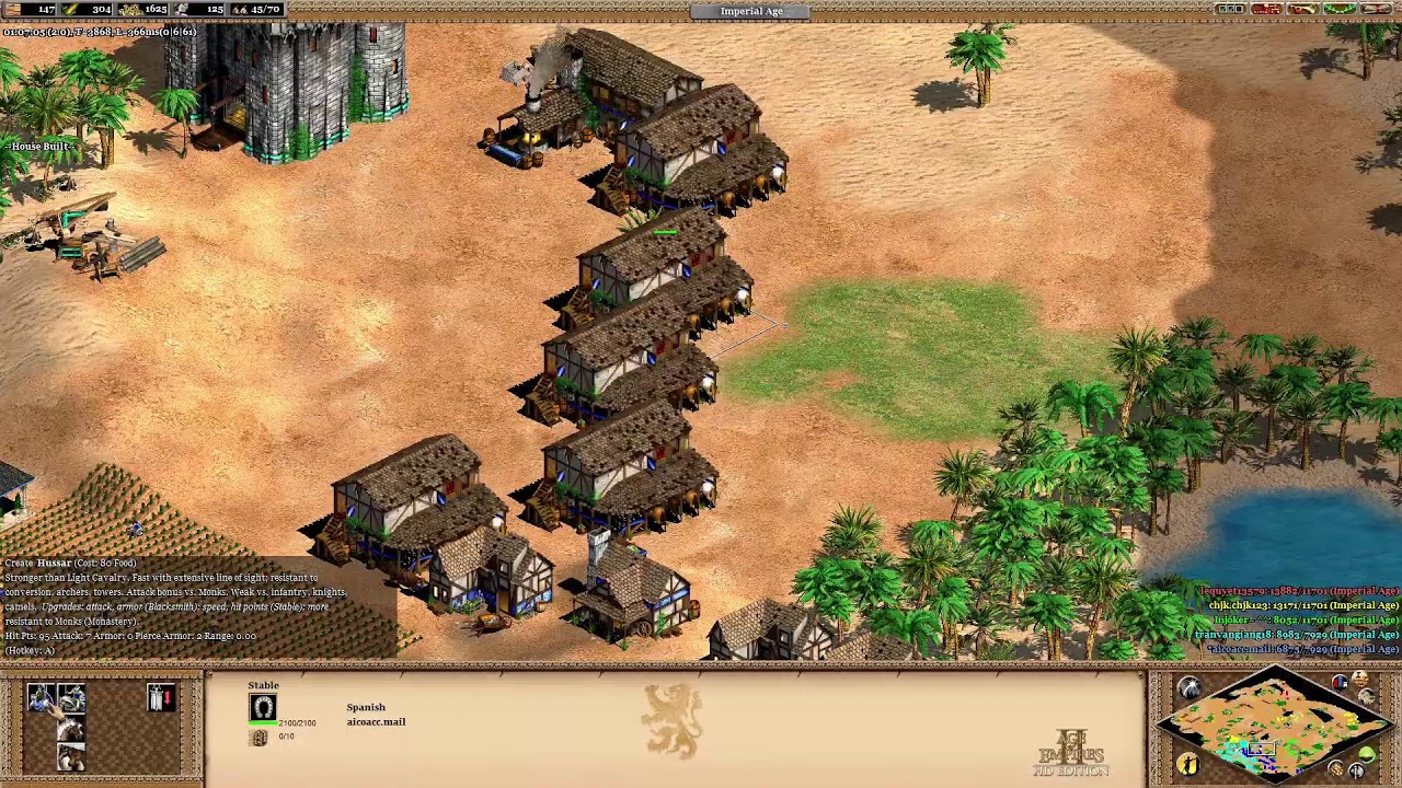 Thử thách 2 người chống 5 Hardest (AI) Age Of Empires II HD Edition