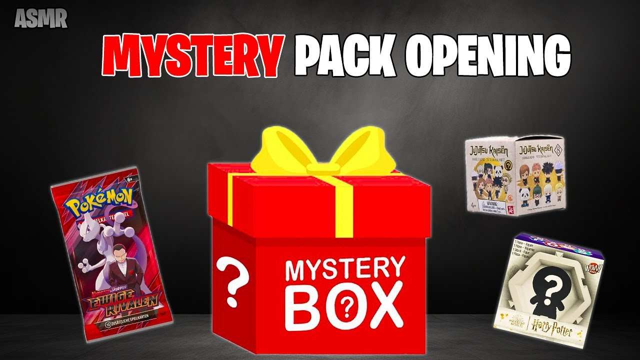 ASMR Mystery Pack Opening🎁✨ (Disney, Jujutsu Kasien, Pokemon)