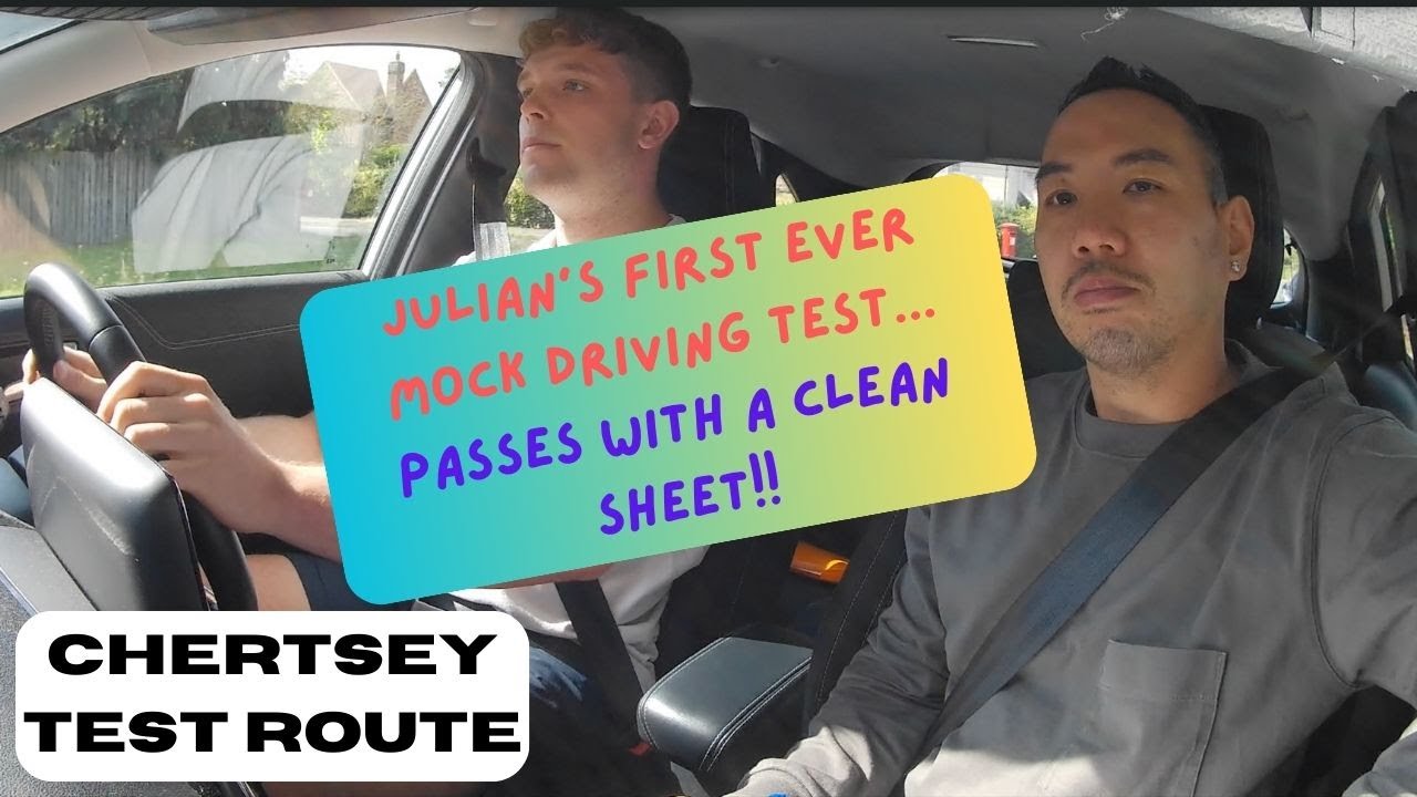 Julian Passes 1st Ever Mock Driving Test With a CLEAN SHEET | Chertsey Test Route