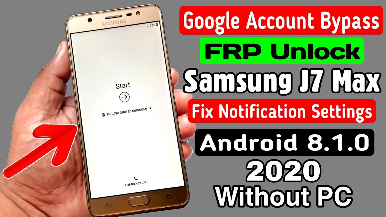 Samsung J7 Max SM G615F Google FRP Bypass 2020 || Fix Notification Settings Not Working (Without PC)