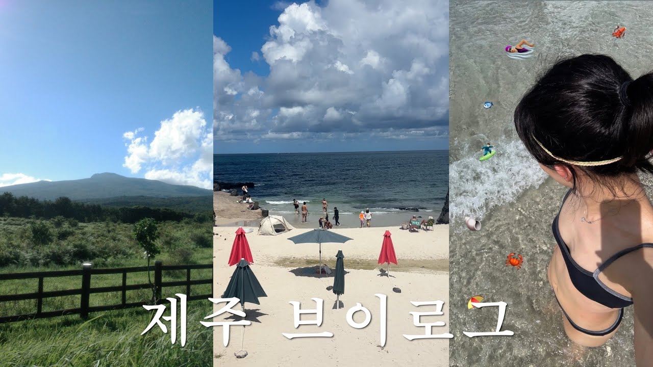 vlog. 4박 5일 제주여행 브이로그. n번째 방문 로컬맛집. 제주스러운 숙소 에어비엔비. 느좋카페 브런치 빵집. 바다에서 물개가 되 🦭