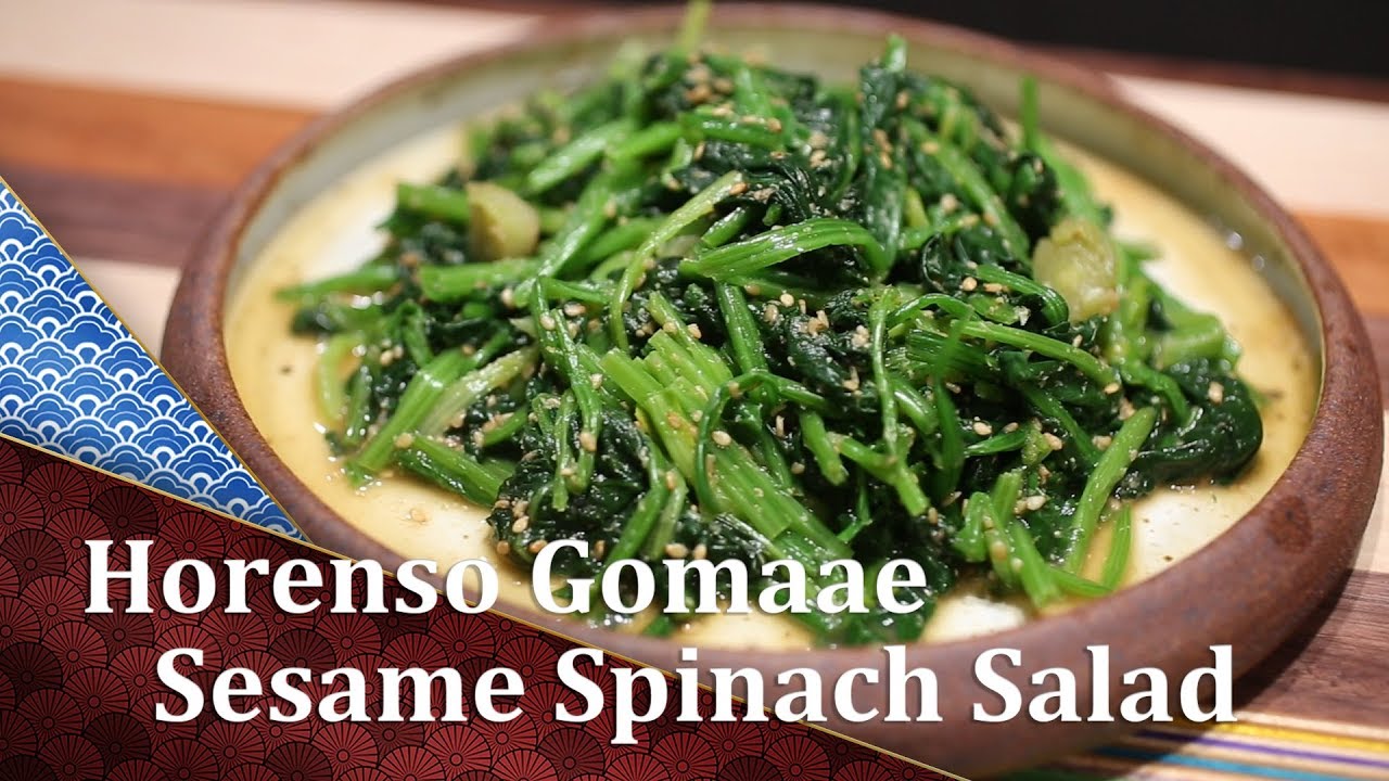 Horenso no Gomaae - Sesame Spinach Salad - Cooking Japanese