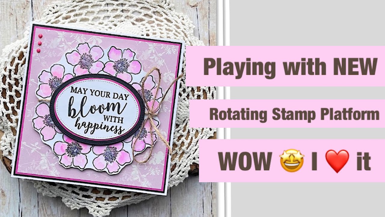 Playing with NEW Rotating Stamp Platform #craftstash #rotatingstampplatform