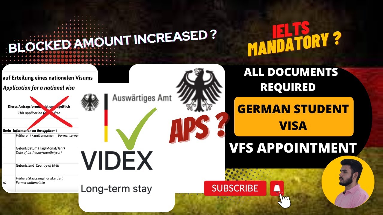 Documents Required For German Student Visa Appointment | VFS Checklist For Masters & Bachelor | APS