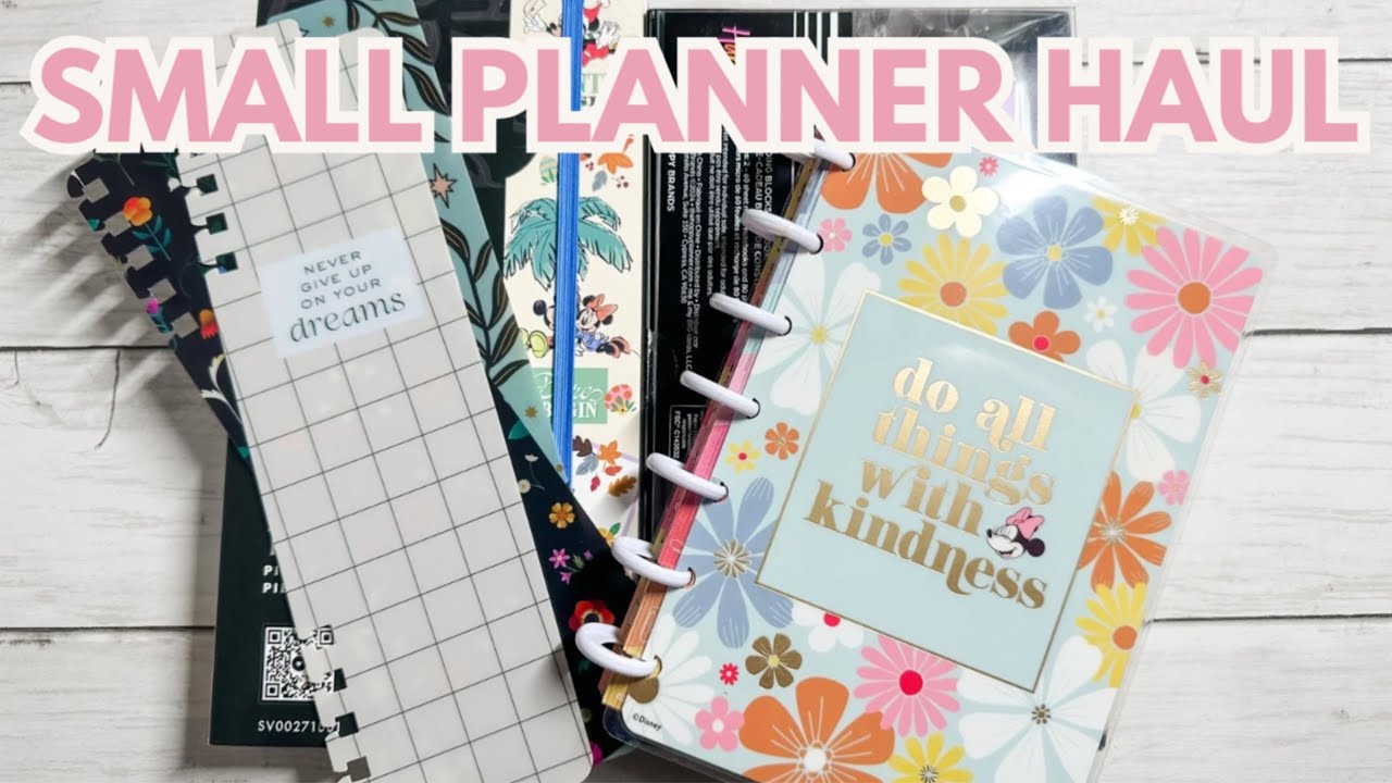 SMALL HAPPY PLANNER UNBOXING & HAUL! Seasonal Disney sticker book! Vlogmas day 7