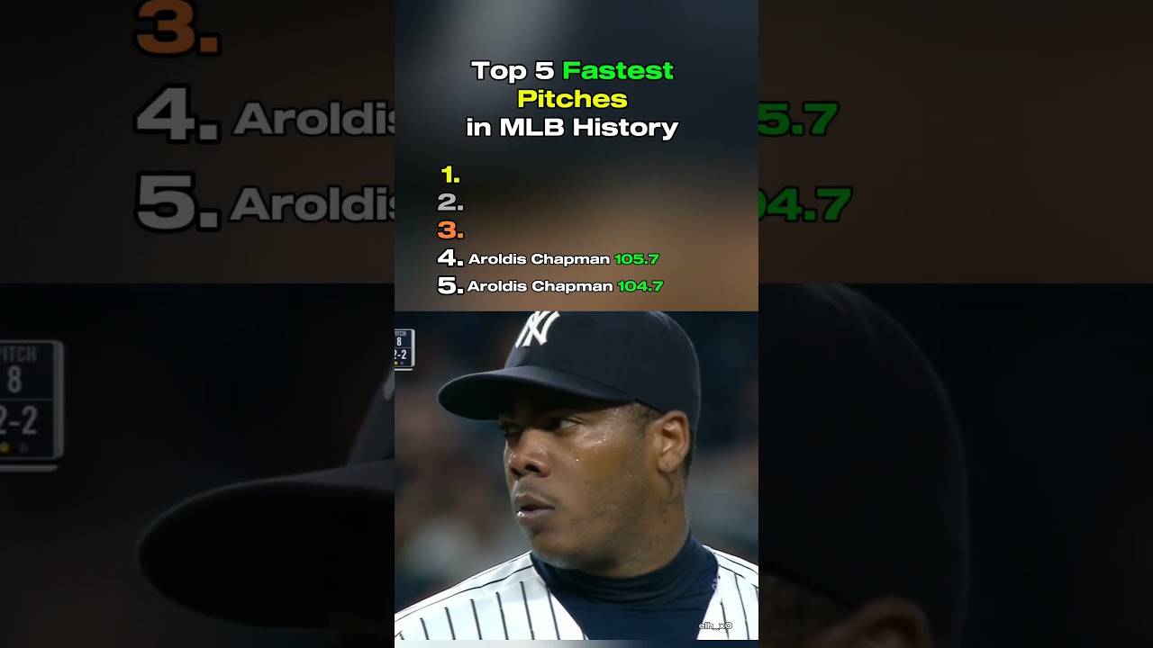 Top 5 Fastest Pitches in MLB History ⚾🔥 #mlb #baseball #ranking #shorts