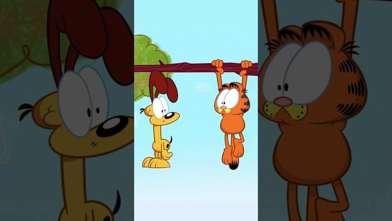 😹غارفيلد عالق في شجرة🌳 #shorts #رسوم_متحركة #GarfieldOfficial# Garfield #فكاهة #جارفيلد