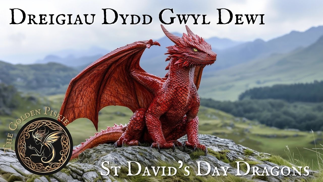 Welsh Dragons 🏴󠁧󠁢󠁷󠁬󠁳󠁿 St David's Day | Dydd Gwyl Dewi | Celtic Harp Music