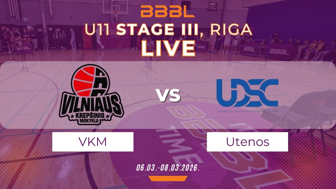 Vilniaus krepšinio mokykla-2 2015 vs Utenos DSC 2015 | BBBL U11 | Stage III