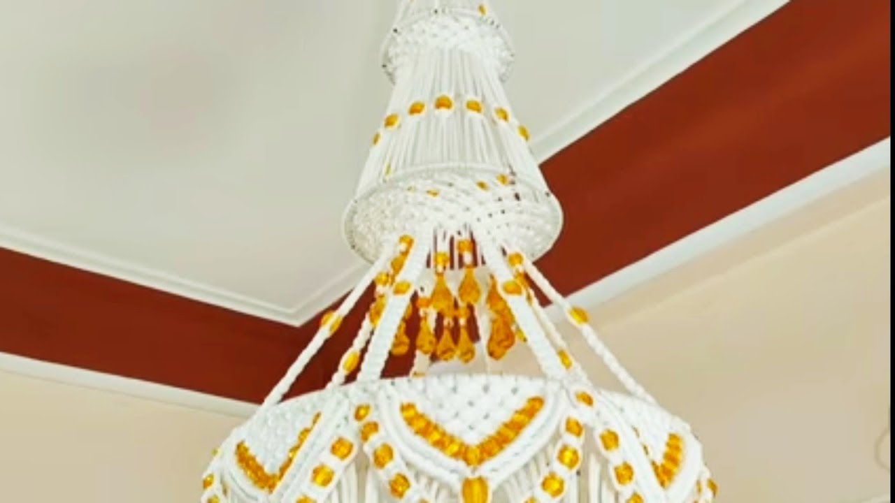 मैकरम झुमर डीजाईन ।। Macrame Se Banaye Bahaut Hi Sundar Sundar Design || Macrame jhumar ||