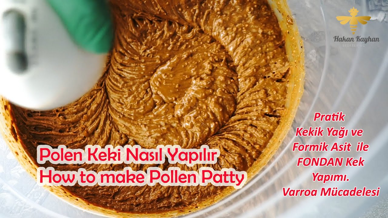 Pratik Polen Keki Yapımı | Kekik Yağı ve Formik Asit ile Fondan Kek Yapımı |  Pollen Patty Recipe