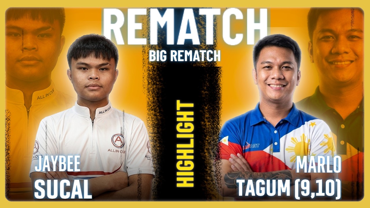 𝗝𝗔𝗬𝗕𝗘𝗘 𝗦𝗨𝗖𝗔𝗟 - 𝗠𝗔𝗥𝗟𝗢 𝗧𝗔𝗚𝗨𝗠 (𝟵,𝟭𝟬) | BIG REMATCH | Pool 10 ball Race 14