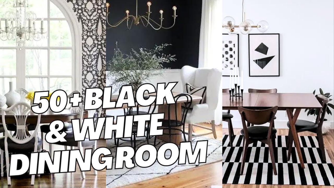 50 Cool Black and White Dining Room Ideas. How to Decorate Dining Room with Black and White?