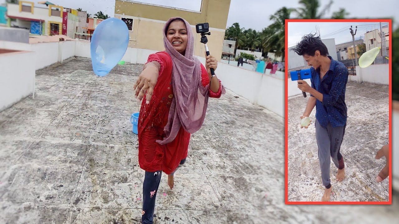 WATER BALOON FIGHT with PAMI (ஆப்பு..😩)