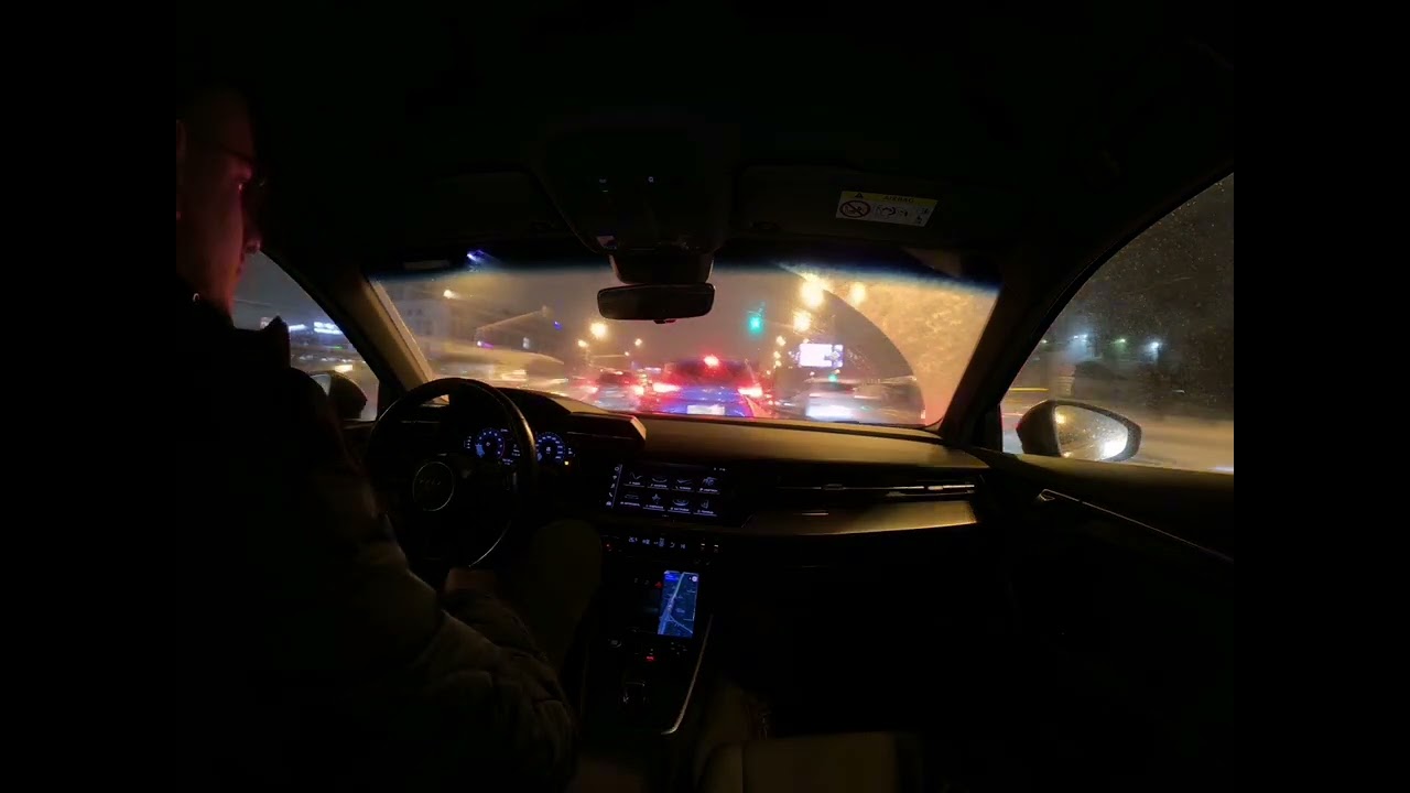 Ночная езда Audi A3 GoPro hero 11 - Vehicle lights #gopro