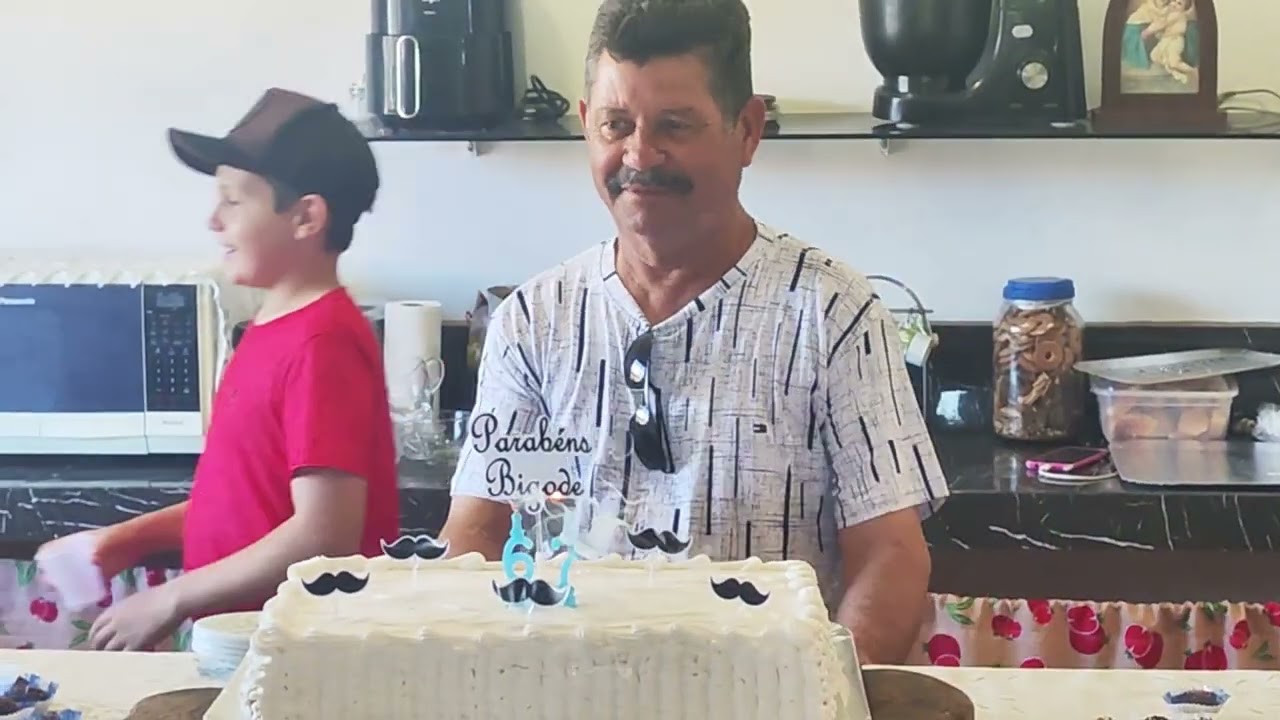 aniversario do pai com a familia
