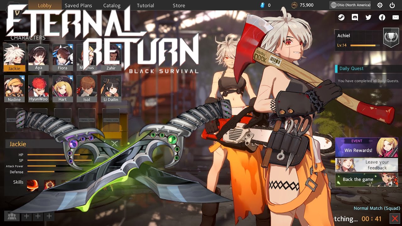 [Eternal Return: Black Survival] CBT Skill Amp Dual Sword Jackie Experience