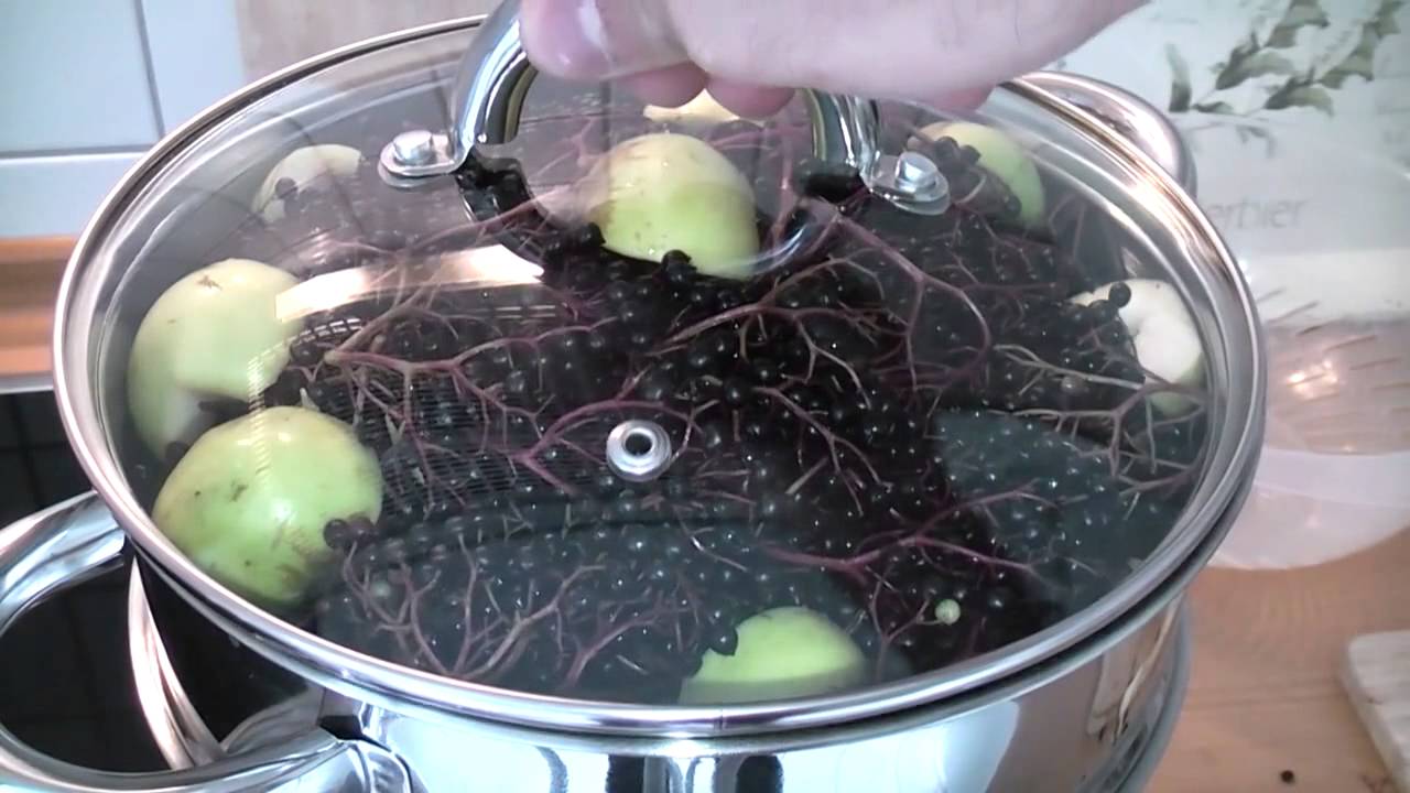 Äpfel und Holunder selber entsaften mit dem Dampfentsafter