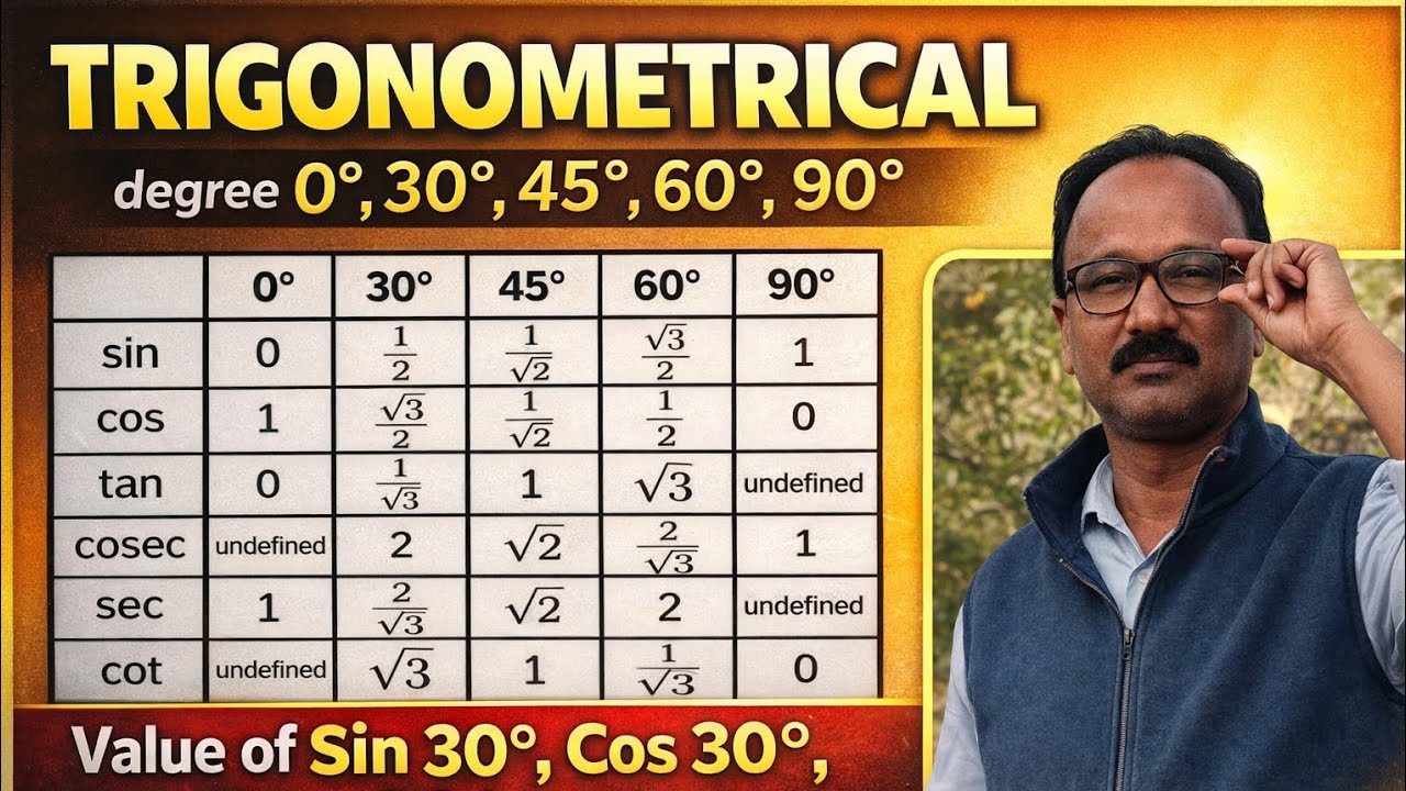 Trigonometry Table in 2 Minutes | Class 10 Trigonometry Table