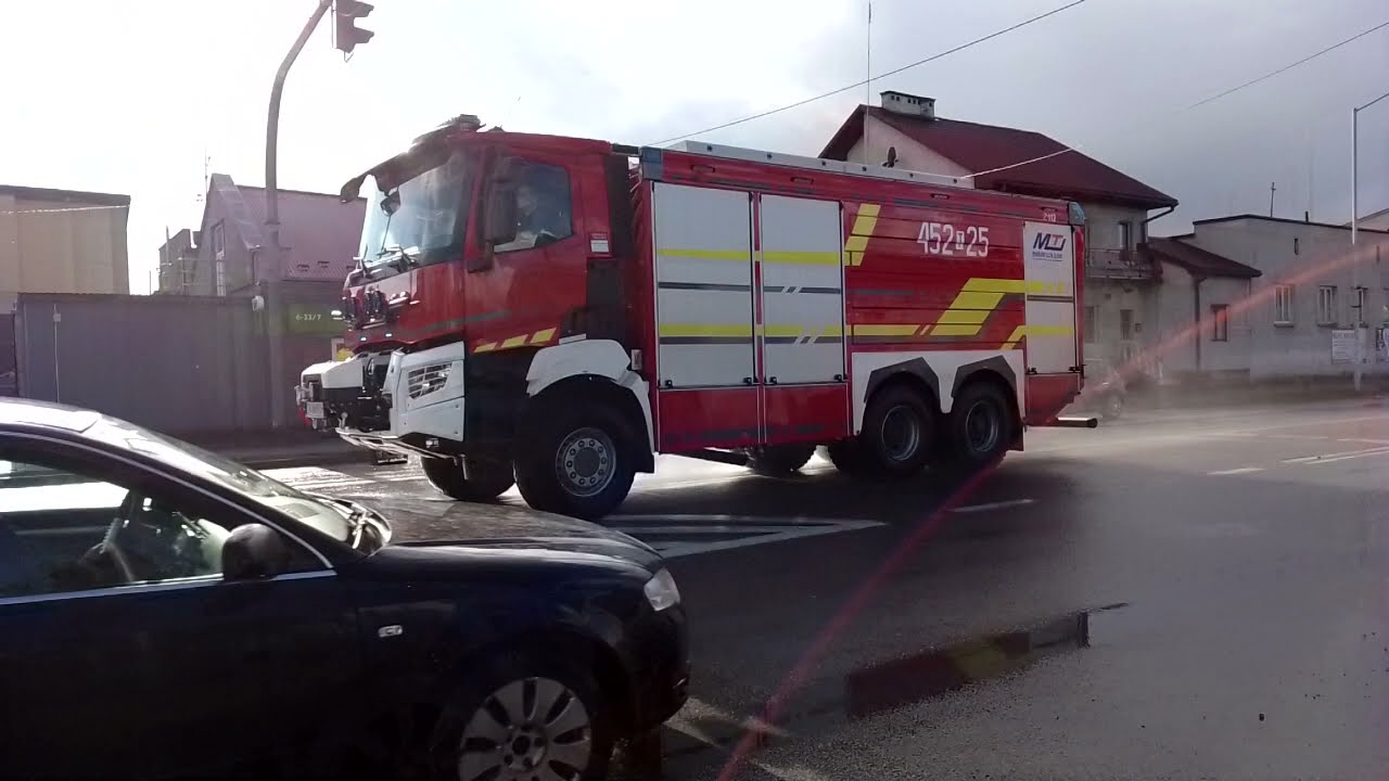 Przejazd 3 zastępów z PSP Ostrowiec Świętokrzyski JRG 2 do Ćmielowa