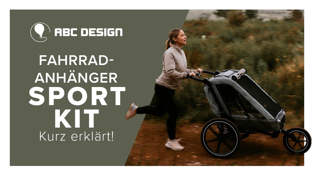 Sport Kit für den 3in1 Fahrradanhänger Tour – Mit einem Klick zum Jogger (Modell 2025) | ABC Design