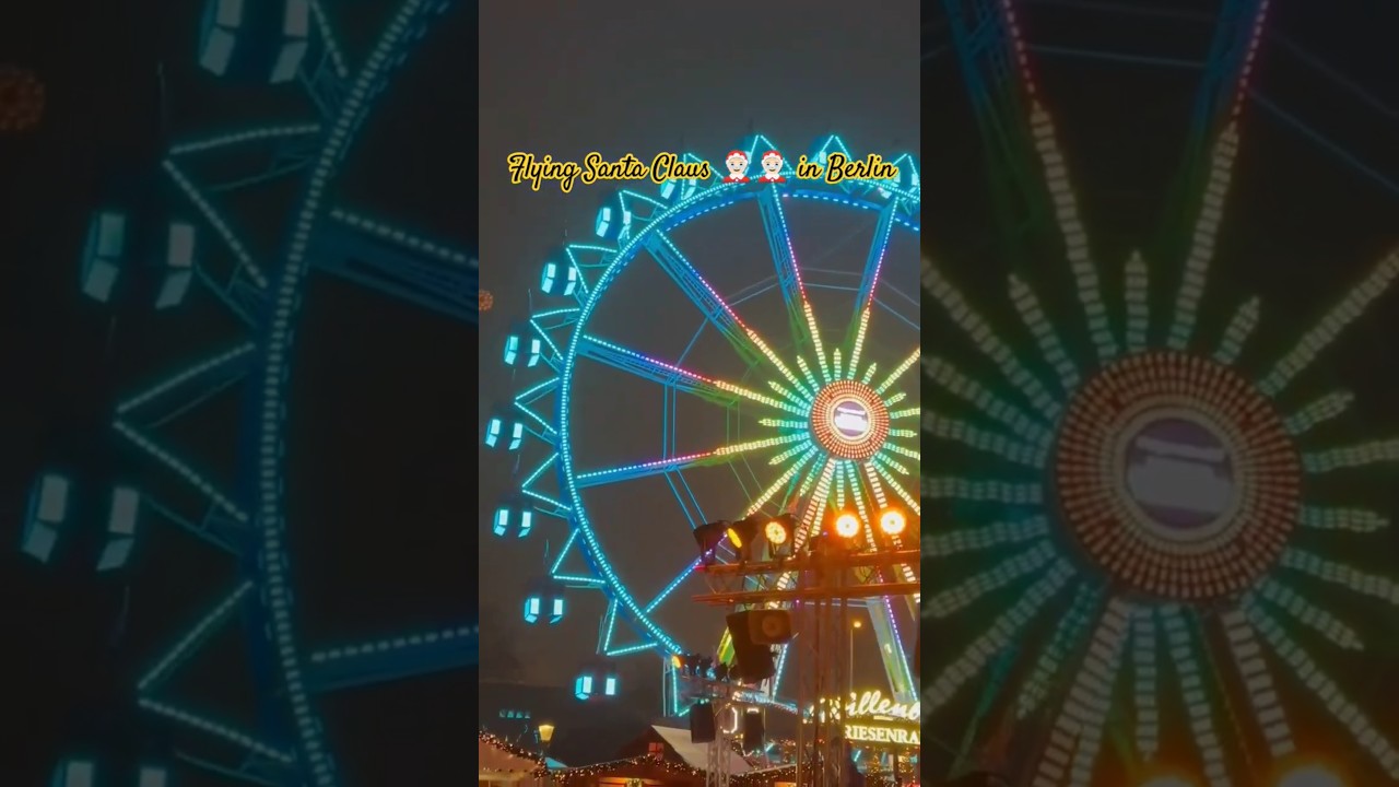 Flying Santa Claus at Berlin Rotes Rathaus Christmas Market 🎅✨ | Magical Holiday Experience