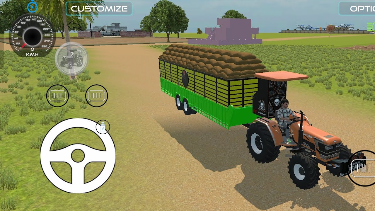 Arjun tractor modified tractor #viral #gaming #youtubevideos #arjun #tractor #driving #game #lodging